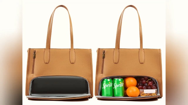 Amazon.com: buyborgood Women's Large leather Work Tote Bag with 14